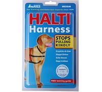 Harnais anti-traction - HALTI - Modèle Rouge et Noir - Taille M - Pour chien - Éducation canine