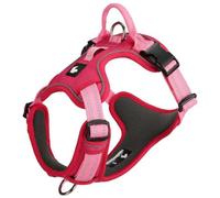 Harnais Anti-Traction pour Akita, avec poignée, Harnais Gilet réfléchissant Ajustable, Tissu Mesh Respirant et Doux, Boucles d'attache à l'avant et à l'arrière. Red M