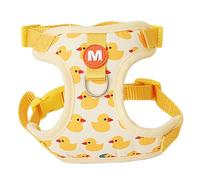 Harnais anti-traction pour chien avec laisse - Gilet réglable Step-in - Doux, respirant et boucle sécurisée, motif canard jaune mignon pour petits chiens et chats (taille XS à XL) (XS)