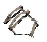 Harnais Anti Traction pour Chien avec Poignée, Gilet Réglable | Polyester Kaki, Boucles à Dégagement Rapide, Tour de Cou 38 64cm et Buste 49 71cm