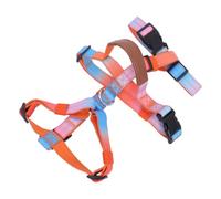 Harnais Anti-Traction pour Chien Poignée, Gilet Réglable Orange | Polyester, Boucles à Dégagement Rapide, Structure Anti-fuite, Tour de Cou 38-64cm, Buste 49-71cm