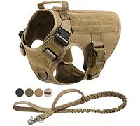 Harnais anti-traction pour chiens de grande taille - Gilet tactique militaire pour chiens de berger allemand, doberman et labrador - Idéal pour le dressage des chiens d'assistance