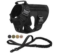 Harnais anti-traction pour chiens de grande taille - Gilet tactique militaire pour chiens de berger allemand, doberman et labrador - Idéal pour le dressage des chiens d'assistance