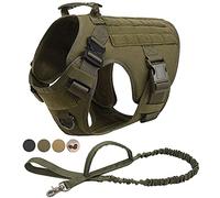 Harnais anti-traction pour chiens de grande taille - Gilet tactique militaire pour chiens de berger allemand, doberman et labrador - Idéal pour le dressage des chiens d'assistance
