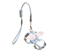 Harnais anti-traction pour petit animal domestique avec anneau en D en métal anti-étranglement - Laisse de 1,2 m pour chats, petits chiens, chats - Harnais et laisse anti-traction - Ne s'échappe pas