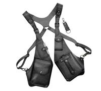 Harnais antivol | Sac à bandoulière médiéval sous les bras | Portefeuille réglable en cuir PU dissimulé, double pour l'extérieur