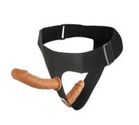 Harnais avec double gode amovible - Strap-on réaliste pour femmes, lesbiennes et couples - Plug anal polyvalent pour jeux intimes SM