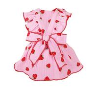Harnais avec robe pour chien, robe avec harnais de princesse pour chiens,Robe de chiot pour fille de style floral - avec nœud papillon respirant avec boucle à cordon pour chiots d