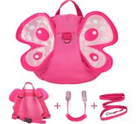 Harnais bébé cartable enfant sac à dos antiperte pour enfant antiperte outdoor，ailes de papillon rose