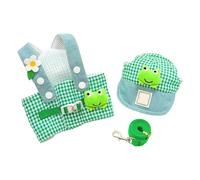 Harnais canin | Kit Accessoire Confortable Animal avec Chapeau | Ensemble Harnais Chien avec Corde - Activités Extérieures Quotidiennes pour Chiot Courses Course Marche et en Plein Air