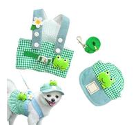 Harnais canin | Kit Accessoire Confortable Animal Avec Chapeau,Harnais Gilet Avec Ensemble Corde Dressage Pour Chien,Activités Extérieures Quotidiennes pour Chiot Courses Course Marche et en Plein Air