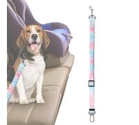 Harnais Ceinture Chien Voiture,Nylon Sécurité Animal Automobile - Accessoire Ajustable pour Animaux avec Tampon Élastique Harnais Rétractable à Boucle pour Chiens de