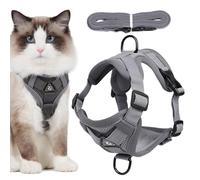 Harnais Chat Anti-Évasion Doux et Réglable Anti-Évasion Réfléchissant | Harnais Gilet Chat Respirant Doux Réglable Anti-Fugue Promenade pour Chatons et Chiens de Petite
