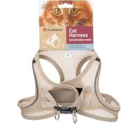 Harnais Chat Step&Go Berta Beige Taille L (30-34 cm / 48-52 cm) - Harnais Réglable Ultra Confort - Système Antipression - Flamingo