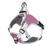 Harnais Chien Anti Traction Petite Moyenne Grande Taille Easy Walk Réfléchissant Réglable Respirant, Gilet Rembourré Confort Mesh Doux pour Petite Chiens Chats pour Marcher-Violet||XXL