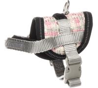 Harnais Chien - Flamingo Harnais pour Chien Eeny Meeny Gris & Rose - Taille XS - A:14-22cm B:26-35cm C:7,5cm x 15mm - Harnais Chiot - Confort Doux et Réglable
