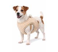 Flamingo Harnais Step & Go pour Petit Chien Pookie Beige - Taille L - A:32-37cm B:42-46cm x 5mm - Facile à Enfiler, Respirant et Confortable | Fermeture Sécurisée