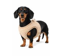 Flamingo Harnais Step & Go pour Petit Chien Pookie Beige - Taille M - A:30-35cm B:41-44cm x 5mm - Facile à Enfiler, Respirant et Confortable | Fermeture Sécurisée