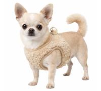 Flamingo Harnais Step & Go pour Petit Chien Pookie Beige - Taille XS - A:28-30cm B:30-32cm x 5mm - Facile à Enfiler, Respirant et Confortable | Fermeture Sécurisée