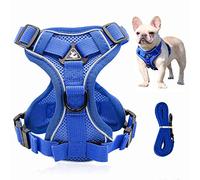 Harnais Chien Réfléchissant Anti Traction, Ensemble Avec Laisse, Rembourré Doux Respirant Pour Chiens de Petite, Moyenne et Grande Tailles (L)