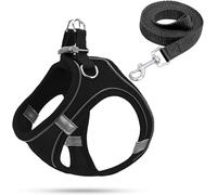 Harnais Chiot,Garnais Chien Lumineux,Harnais Anti Traction pour Petit Chien(Noir,M)