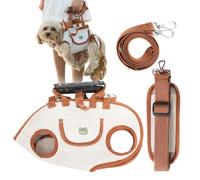 Harnais Complet pour Chien - Harnais pour Chien avec poignée pour Le Levage, Levage réglable, Fournitures pour Chiot, Petit, Moyen, Plage, Camping, Plein air, Voyage, Cyclisme, Pique-Nique
