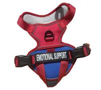 Harnais confortable pour chien, gilet léger, équipement réglable pour animal de compagnie, sangle de poitrine respirante, caractéristiques réfléchissantes pour un confort sûr, taille S, M, L, rouge