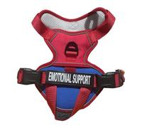 Harnais confortable pour chien, gilet léger, équipement réglable pour animal de compagnie, sangle de poitrine respirante, caractéristiques réfléchissantes pour un confort sûr, taille S, M, L, rouge