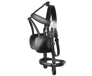 Harnais d'attélage cheval avec plastron en nylon et cuir Lexhis Berlin Noir Cob