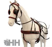 Harnais d'attélage cheval simple Lexhis Hanover Noir Poney