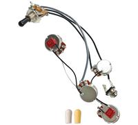 Harnais de câblage préassemblé pour guitare type SG INTAI, potentiomètres longs 500 K, sélecteur 3 positions pour guitare électrique, capuchons d’interrupteur crème et blancs