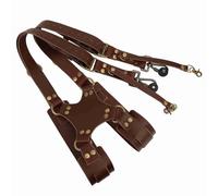 Harnais de caméra pour 2 caméras, Sangle de caméra en Cuir à Double épaule avec Boucles à libération Rapide, appareils Photo numériques en Cuir réglable Accessoire