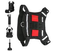 Harnais de caméra pour chien, gilet de ceinture pour animal de compagnie - Support de gilet pour chien réglable - Harnais pour animal de compagnie et fixation dorsale avec base de montage