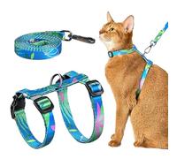 Harnais de Chat et Laisse Chats s'échappent Un Harnais de Chat réglable, Chaton en Nylon Confortable léger pour Le Costume Voyage Marche en Plein air pour Les Petits Chats Moyens Grands