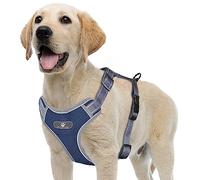 Harnais de Chien Anti Traction, Harnais Chien Respirant Réglable Facile à Mettre, Réfléchissant Réglable Gilet Chien, Gilet Rembourré Confort Mesh Doux pour Petit Chien Moyen Grand