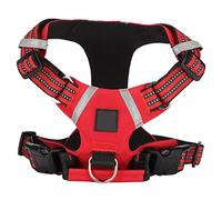 Harnais de Chien, Chien de Harnais de Poitrine réfléchissant réglable avec poignée, Plats de Chiots légers pour Les promenades, l'entraînement et la Voiture (XL)