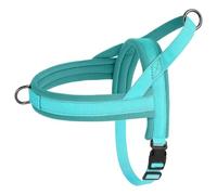 Harnais De Chien en Nylon Réglable sans Traction,Bleu,XS