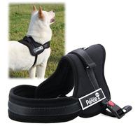 Harnais de Chien - PS018 - Réglable - Rembourré - Noir - Taille L (70-90cm)