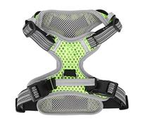 Harnais de Chien Respirant Un Gilet Animal réglable réfléchissant Doux avec Bague en Laisse de poignée pour Marcher en Vert coulant Vert (XL)