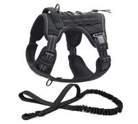 Harnais De Chien Tactique Militaire Reflet De L'extérieur Rembourré en Nylon,Black,M