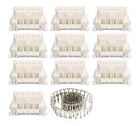 Harnais de connecteur Femelle OBD2 16 Broches, matériau ABS de qualité supérieure, Interface de Scanner de Diagnostic de Voiture Durable, 10 pièces, Blanc