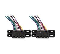 Harnais de connecteur Femelle OBD2 16 Broches, Outil de Diagnostic Universel Durable Haute Performance pour l'inspection des véhicules en Plastique ABS 2 pièces