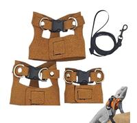 Harnais de Dragon Barbu | Faire de Marche en Cuir PU réglable avec Corde de Traction | Gilet d'entraînement aux Petits Animaux, Harnais 3X pour la Marche en Plein air