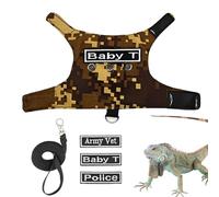 Harnais de dragon barbu, sangles de dragon barbu - Harnais de sangles souples pour reptiles et lézards anti-fuite - Sangles et harnais pour petits animaux - Corde de lézard réglable pour ma