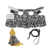 Harnais de dragon et laisse, harnais de dragon barbu Appareils amphibiens | Accessoires de gilet doux et réglables laisse les lézards, caméléons, hamsters, souris