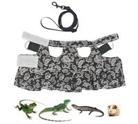 Harnais de Dragon et Laisse, Harnais de Dragon Barbu - Appareils Amphibiens,Reptiles réglables Supplies amphibiennes, Accessoires de Gilet pour la Marche de l'entraînement