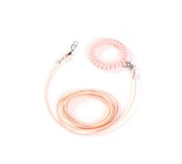 Harnais de dressage d'extérieur réglable pour oiseaux de compagnie, corde anti-vol avec boucle de sécurité pour petits oiseaux, laisse sécurisée pour le vol et la marche,Rose,2 m
