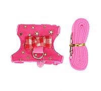 Harnais de Hamster, Ensemble de Gilet de Marche réglable Laisse de Plomb Harnais de Marche Gilet Ensemble de Laisse pour Hamster syrien écureuils gerbilles Ours d'or Furet(S)