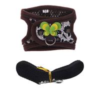 GROOMY Harnais de Hamster, Gilet de Harnais de Hamster Ensemble de Laisse réglable pour Cochon d'Inde Souris Chinchilla Rat Furet Petits Accessoires pour animaux-4- Moyen