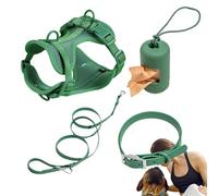Harnais de levage pour chien - Harnais sans traction - Harnais pour chien moyen - Collier sûr pour chien - Ensemble de plomb tendance pour chien - Harnais confortable pour la marche - 11,81 x 11,81 x